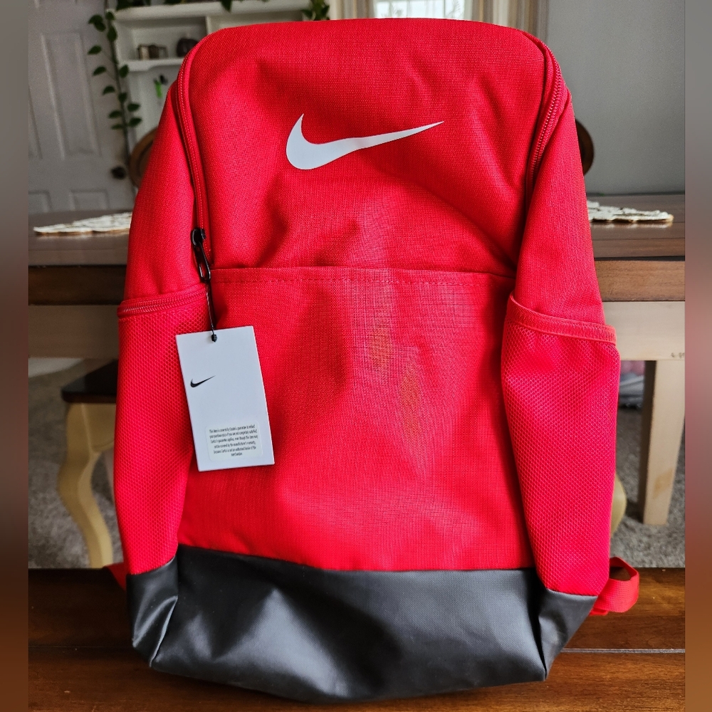 Nike Men's Brasilia 9.5 Training Backpack (Medium, 24L) Red/Black DH7709-657 NEW